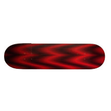 Skate Board with Dark Red and Red Wave