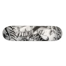 Skate girl smoke weed skateboard customisable