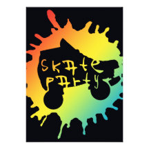 skate splatz party invitation