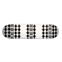 Skateboard Black White Strike Check