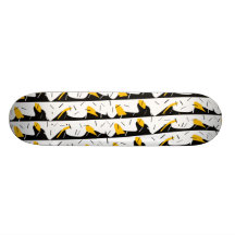 Skateboard Black Yellow White