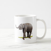 Skateboard elephants mugs