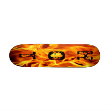 Skateboard fire flames HOT customizeable