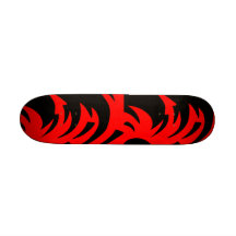 Skateboard red n black retro customizeable