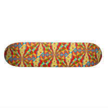 Skateboard with Bright Abstract Design
