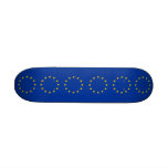Skateboard with flag of European Union