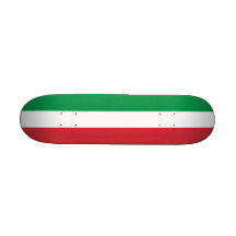 Skateboard with flag of Italy
