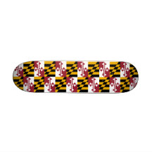 Skateboard with flag of Maryland