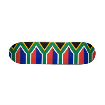 Skateboard with flag of South Africa
