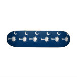 Skateboard with flag of South Carolina