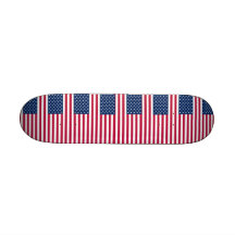 Skateboard with flag of United States