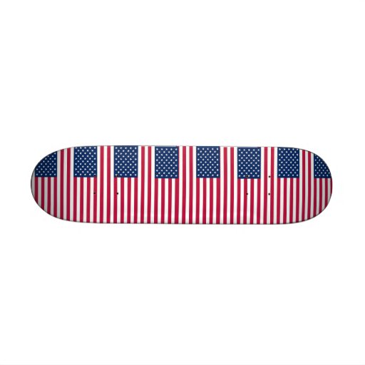 Skateboard with flag of United States