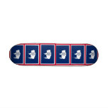 Skateboard with flag of Wyoming