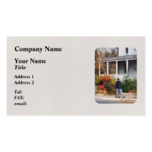 Skateboarder on Sidewalk Business Card Template