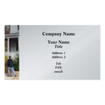 Skateboarder on Sidewalk - Platinum Business Card Template
