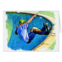 Skateboarding in the Bowl Greeting Cards