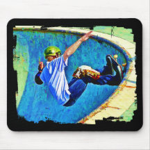 Skateboarding in the Bowl Mouse Pads
