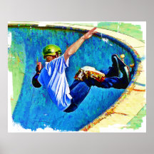Skateboarding in the Bowl Posters