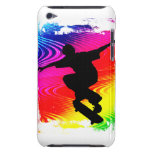 Skateboarding on Rainbow Grunge iPod Touch Cover
