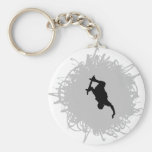Skateboarding Scribble Style Key Chain