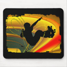 Skateboarding Silhouette in the Bowl Mouse Mats