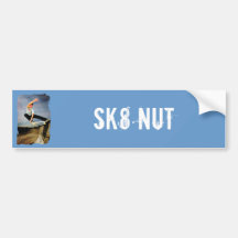 Skateboarding the Wall Bumper Stickers