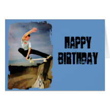 Skateboarding the Wall Greeting Card