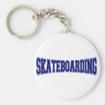 Skateboarding University Style Keychain