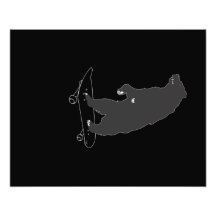 skater bear photo print