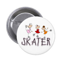 Skater Girl Button