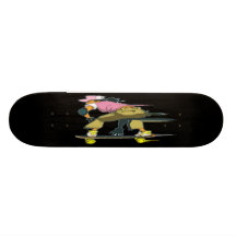 Skater Girl In Motion Skateboard