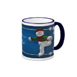 Skating Vintage Snowman Mug