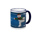 Skating Vintage Snowmen Coffee Mug