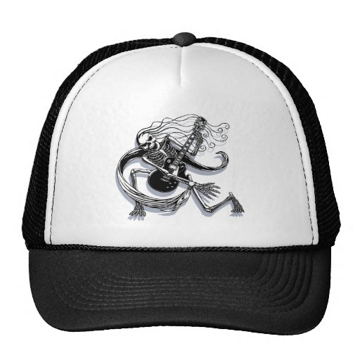 Skeleton Guitarist -crouch Hat