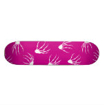 Skeleton Hands - Hot Pink Skateboard Deck