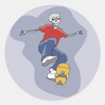 Skeleton Skateboarding stickers stickers