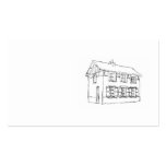 Sketch of an Old House, with Shutters. Business Card Templates
