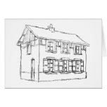 Sketch of an Old House, with Shutters. Card