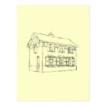 Sketch of an Old House, with Shutters. Post Card