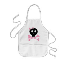 Sketched Candy Skull in Black Aprons