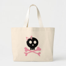 Sketched Candy Skull in Black Bag