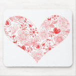 Sketchy heart mousepad