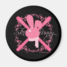 Ski Bunny Fridge Magnets