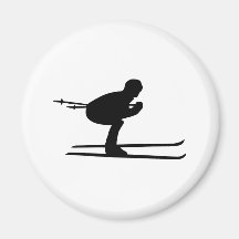 Ski Downhill Magnet