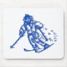 Ski fahren skiing mousepad