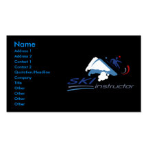Ski Instructor Business Cards