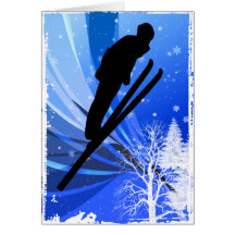 Ski Jumping in the Snow Card