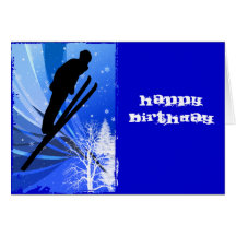 Ski Jumping in the Snow Card