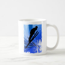 Ski Jumping in the Snow Coffee Mug
