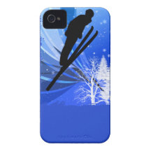 Ski Jumping in the Snow iPhone 4 Case-Mate Cases